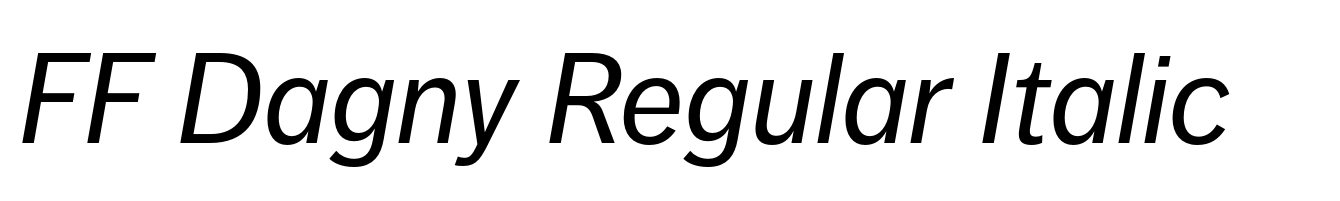 FF Dagny Regular Italic